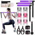 Bbtops Pilates Bar Kit with Resistance Bands,Pilates Bar with Stackable Bands Workout Equipment for Legs,Hip,Waist and Arm,Exercise Fitness Equipment for Women & Men Home Gym Yoga Pilates - color: Dark Purple
