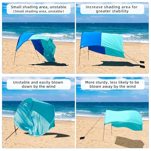 Bylion 2 Pack Beach Shade Accessories- Beach Canopy Wind Assist-600D Sandbags Weight Sun Canopy Assist Kits, Provide Shade in Breezes/No Wind Form Tent-Like Shape(Canopies Excluded) - color: Style 2-Black
