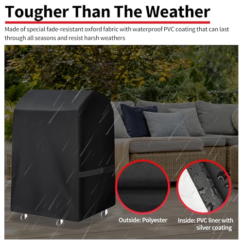 NEXCOVER Grill Cover- 30" Waterproof BBQ Grill Cover, Barbeque Cover Grill Cover for Outdoor Grill, UV Resistant Dustproof Barbecue Smoker Cover. - size: 30"