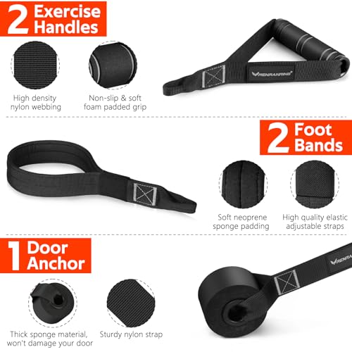 Pilates Bar Kit with 6 Latex Resistance Bands, Adjustable Exercise Bar - color: Black Pro