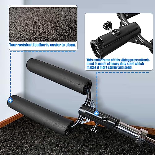 Viking Press Landmine Handle for 2-Inch Barbell, Hack Squat T-Bar Row Attachment Strength Training Accessories, Shoulder Press Landmine Attachment Equipment - color: Style M
