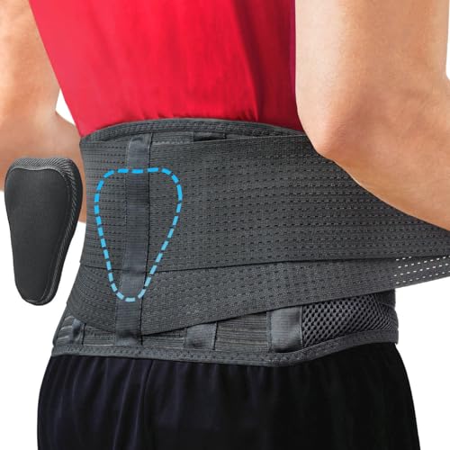Sparthos Back Brace for Women & Men, Sciatica, Lower Back Pain - Black-XXXL - color: Black, size: XXX-Large (Pack of 1)