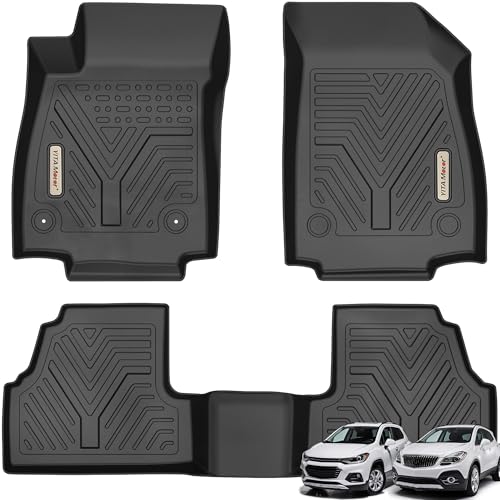 YITAMOTOR Floor Mats Compatible with 2014-2022 Chevrolet Trax / 2013-2022 Buick Encore, Custom Fit Black TPE Floor Liners 1st & 2nd Row All-Weather Protection - style: 2014-2022 Chevrolet Trax / 2013-2022 Buick Encore