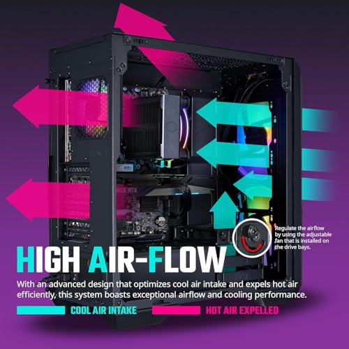 Cooler Master HAF 500 Pro Bundle – PC Case + PSU + CPU Cooler, High Airflow ATX Mid-Tower PC Case with Dual 200mm ARGB Fans + Hyper 212 Halo CPU Air Cooler + MWE 650W Gold Power Supply