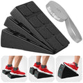 Squat Wedge Block Set of 3/5 - 960 LBS Capacity - Slant Board for Calf Stretching with 5 Stackable Angles - Calf Stretcher Slant Board - Workout Equipment - EPP Material for Exercise Equipment & Physical Therapy - color: Black&Gray