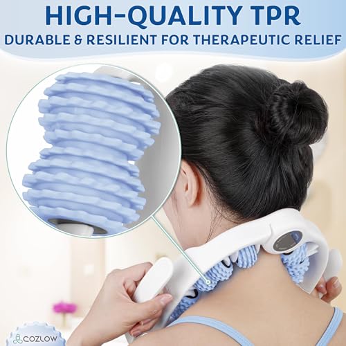 COZLOW Cellulite Massage Roller - Blue - Anti-Cellulite Massager with Detachable Roller Handles for Thighs, Legs & Buttocks - Fascia Massage Tool for Lymphatic Drainage & Deep Tissue Therapy - color: Blue