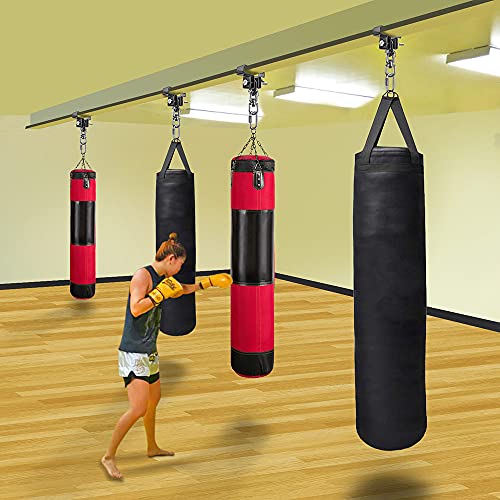 SELEWARE Heavy Duty Punching Bag Hanger and Beam Clamp for Boxing, Muay Thai, MMA - color: B. Beam Clamp with Swivel & Carabiner (1 Pack)