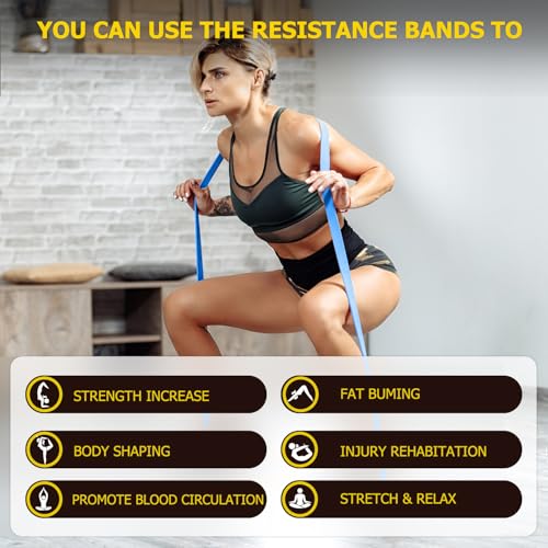 Pull Up Bands, Resistance Bands, Pull Up Assistance Band Exercise Bands for Men & Women Working Out, Body Stretching, Physical Therapy, Muscle Training - color: Red