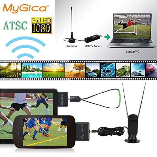 MyGica USB TV Tuner PT682C for Watching ATSC Digital TV Anywhere You go with Type-C Connector on Android Mobile or Pad (USB Type-C)