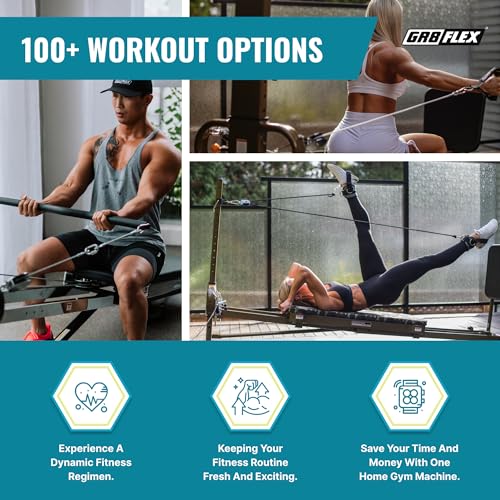 GR8FLEX Performance Gym for Total Over 100 Exercises, Multi-Functional Workout Machine, High Performance Strength Training, Cardio, and Full Body Fitness Equipment for Home Use - style: Golden Model