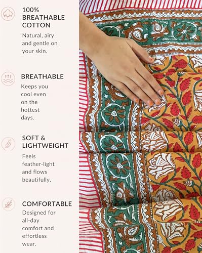 Beach Cover Ups for Women, Cotton Sarong Wrap Pareo | 100% Cotton Sarong Wraps For Women, 73 x 44 In. Pareo Beach Wrap, Bikini Cover Up, Bathing Suit Cover Up, Resort Wear - color: Squash Blossom