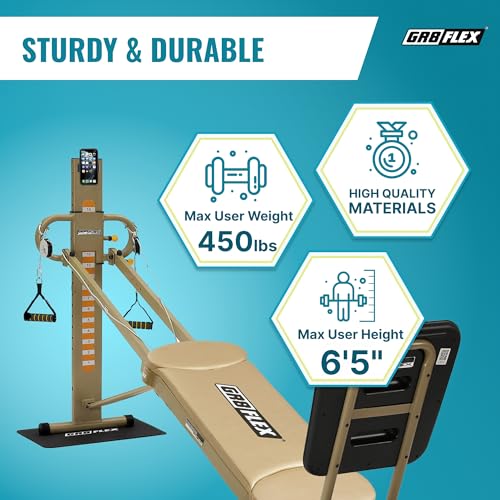 GR8FLEX Performance Gym for Total Over 100 Exercises, Multi-Functional Workout Machine, High Performance Strength Training, Cardio, and Full Body Fitness Equipment for Home Use - style: Golden Model