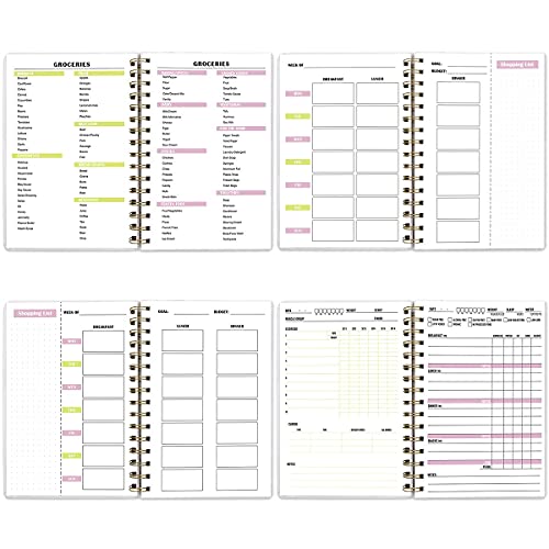 Ceiba Tree Food and Fitness Meal Workout Journal Diary Wellness Log Notebook Planner Weight Loss Diet Exercise Training Health Tracker 6.1x 8.5 inch Hard Cover