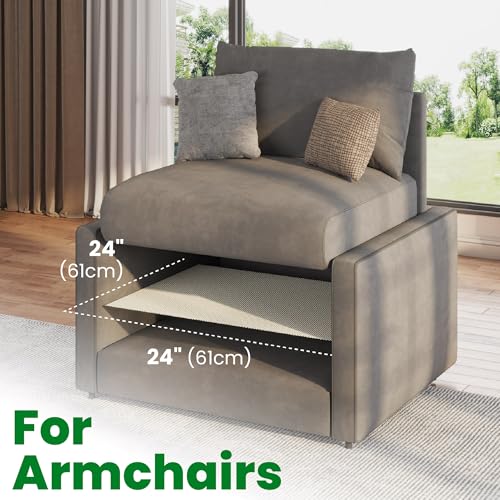 ECOHomes Non Slip Couch Cushion Grip Pad (Armchair 24" By 24") | Keep Sofa Cushions from Sliding, Couch Cushion Pads, Anti Slip, Sofa & Patio Grips, Mattress Gripper Stopper, Prevent Sliding - size: Armchair (24" By 24")