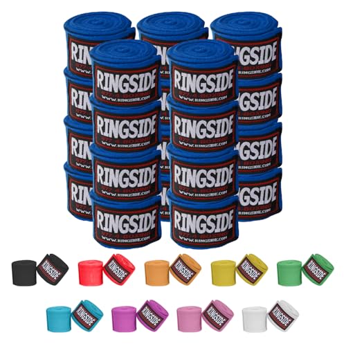 RingsideBoxing Handwraps - color: Blue, size: 10 Pairs