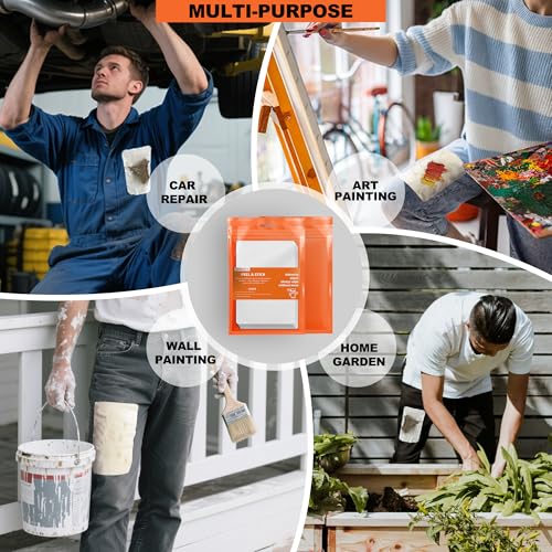 Peel and Stick Multi-Use Cleaning Wipes - Hand Quick Clean, Adhesive Clothing Protectors, Heavy Duty Cleaner Wipes for Painters, Mechanics, Disposable, High Absorbency 6 x 10 in, 10 Count (Pack of 1) - size: 10 Count (Pack of 1)