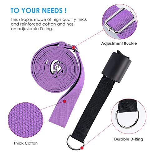 Leg Stretcher, Door Flexibility & Stretching Leg Strap - Great for Ballet Cheer Dance Gymnastics or Any Sport Leg Stretcher Door Flexibility Trainer Premium Stretching Equipment - color: Purple