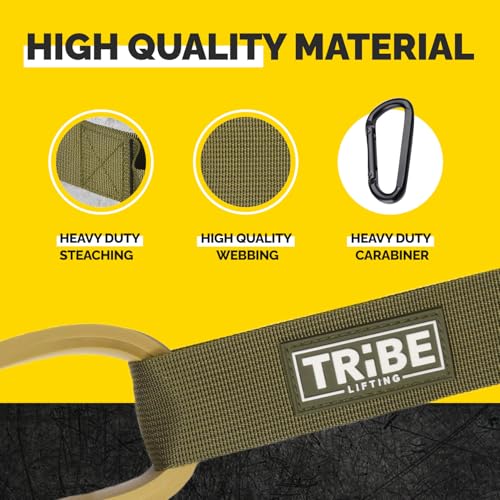 Door Anchor Strap for Resistance Bands with 5 Loops and Metal D-Rings | Fits most doors and resistance bands, 5 anchor points, reinforced nylon, tool-free setup, full-body workout versatility - color: Green Door Anchor
