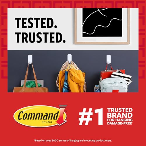 Command Small Wire Toggle Hooks, 16 Hooks and 24 Strips, Damage-Free Hanging Wall Hook with Adhesive, No Tools Required, Great for Home, Kitchen, and Office Organization, Holds up to 0.5 lb - size: Small (16 Hooks)
