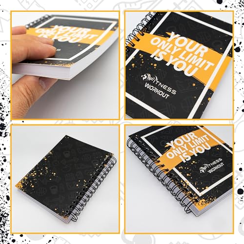 3 PCS Fitness Tracker Journal Portable Workout Notebook 90-Day Exercise Planner for Record Your Daily Progress 5.5 x 3.93 inch