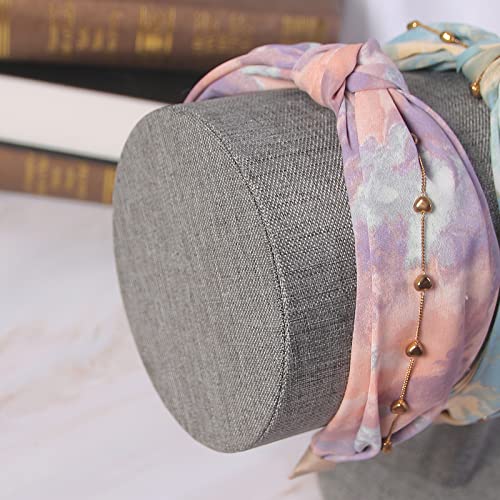 T-Bar Headband Holder Organizer for Show, Soft Velvet Hairband Stand Display, Hair Hoop Accessories Jewelry Storage for Home Bedroom (Gray Linen) - color: T-Bar Gray Linen