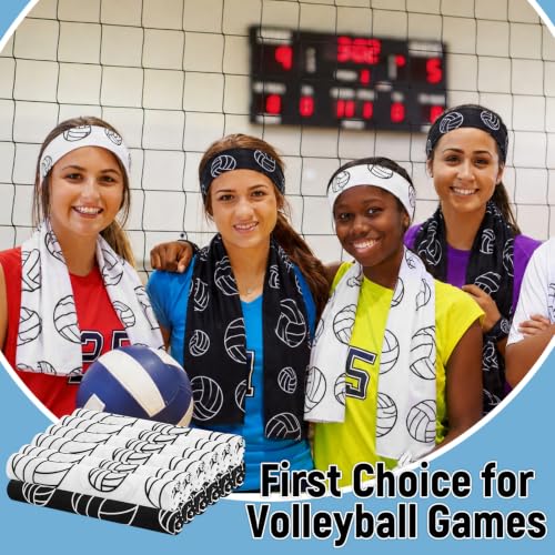 30Pcs Volleyball Cooling Towels for Neck and Face 40 x 12 Inch Volleyball Sports Team Gift Workout Ice Towel for Gym Sweat Microfiber Breathable Chilly Bulk Neck Wraps for Athletes Camping Travel Yoga - style: Volleyball