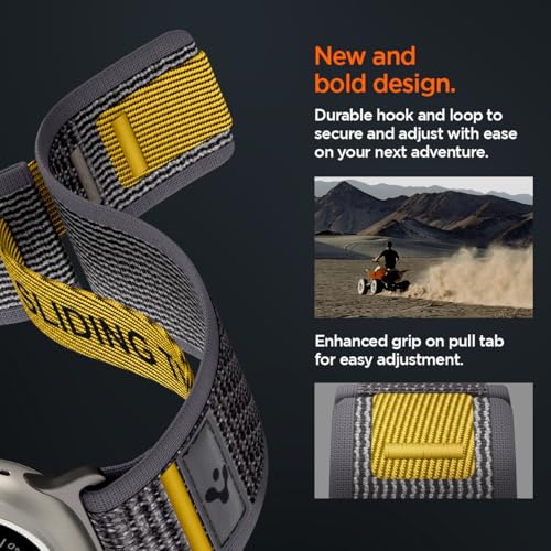 Spigen for Apple Watch Band, Compatible with Ultra 3/2/1 49mm, Series 11/10 46mm, 9/8/7 45mm, SE3/SE2/SE/6/5/4 44mm, 3/2/1 42mm - color: Active Gray