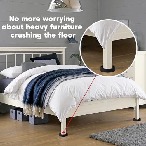 1.5" x 1.5" Rubber Furniture Pads Non Slips - 8 PCS Floor Protectors for Furniture, Rubber Feet Chair Leg Floor Protectors for Bed Sofa Table and Chair Stopper (Black, Round) - size: 8PCS 1.5" x 1.5" Black