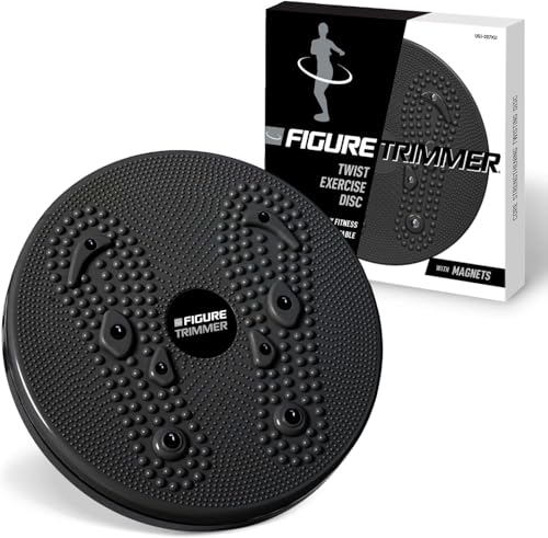 Figure Trimmer Ab Twister Board for Exercise Waist Twisting Disc Acupressure Nodes - color: Black