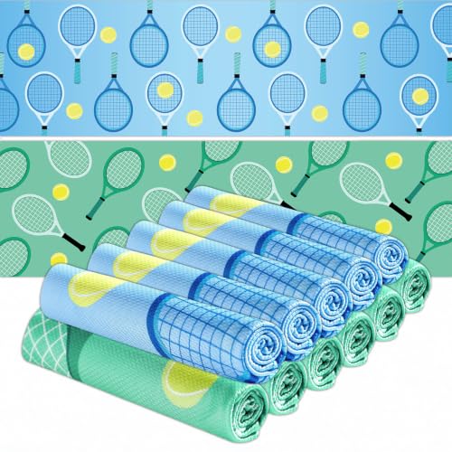 30 Pcs Tennis Cooling Towels for Neck and Face 40 x 12 Inch Tennis Sports Team Gifts Workout Ice Towels for Gym Sweat Microfiber Breathable Chilly Bulk Neck Wraps for Athletes Camping Travel Yoga - style: Tennis