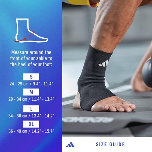 adidas Support Ankle Sleeve, Ergonomic Ankle Compression Sleeve - size: X-Large, style: adidas Ankle Support