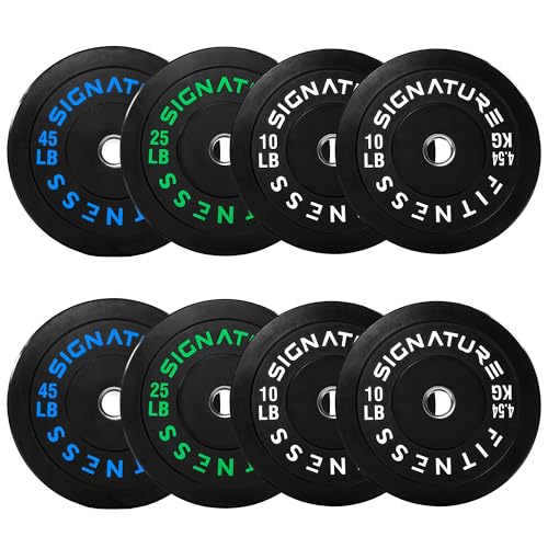 Fitvids 2-Inch Olympic Rubber Weight Plates Sets, Bumper Plates Set with Barbell for Strength Training, 180-390 Lbs Multiple Options - color: Colored, style: 180LB Set