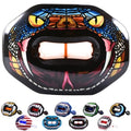 Oral Mart Flag Football Mouth Guard with 3D LipFit Design for Kids - Youth Football Mouthguard (No Boil) Cool Instant Fit Lip Guard Mouthpiece for Braces (Detachable Helmet Strap Included) - color: Stealth Viper