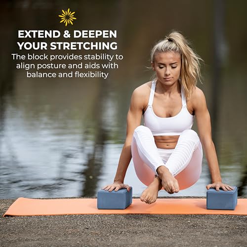 Bulk 4 in Foam Yoga Blocks, 10 Pack - color: Slate