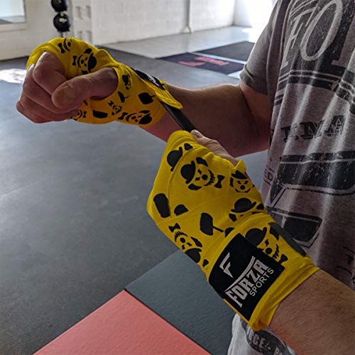 Forza Sports 180" Mexican Style Boxing and MMA Handwraps - color: Clown Yellow