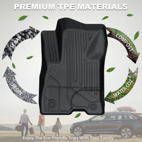 KARPAL Floor Mats for 2022-2026 Ford Maverick (Only Fit Hybrid), Custom Fit TPE All Weather Ford Maverick Hybrid Accessories 1st & 2nd Row Floor Liner - style: 2022-2026 | For Ford Maverick Hybrid | 1st & 2nd Row