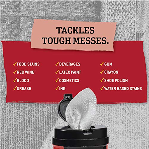 Tub O' Towels Carpet, Rug, and Upholstery Cleaning Wipes - Extra Strength Stain Remover, Odor-Fighting Power, Safe on Natural & Synthetic Fibers, 40-7” x 8” Wipes Per Tub, 1-Pack, Light Citrus Scent - style: 1-Pack