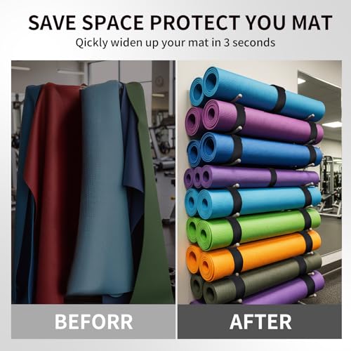 Yoga Mat Carrier Strap, Adjustable Thick Straps Sling for Carrying Large Mats, Stretching Band - color: Slap Band Black