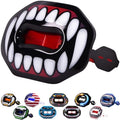 Oral Mart Flag Football Mouth Guard with 3D LipFit Design for Kids - Youth Football Mouthguard (No Boil) Cool Instant Fit Lip Guard Mouthpiece for Braces (Detachable Helmet Strap Included) - color: Fangs/Vampire
