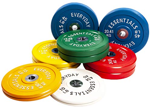 BalanceFrom Color Coded Olympic Bumper Plate Weight Plate with Steel Hub - style: 15lbs Single, Color