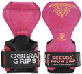 Cobra Grips Weight Lifting Gloves with Adjustable Neoprene Padded Wrist Wraps - Heavy Duty Alternative to Power Lifting Hooks for Deadlifts - color: FIT Red Leather, size: 4.25 - 7.0"