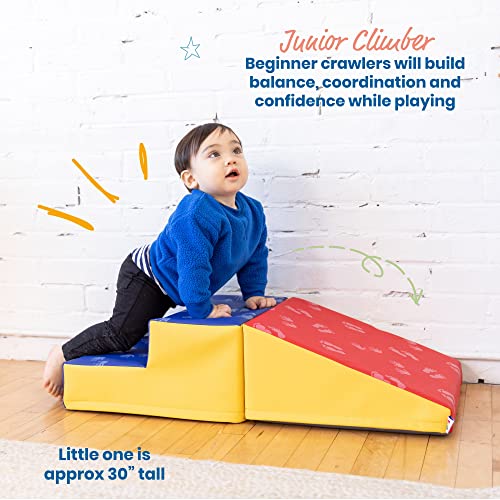 ECR4Kids SoftZone Junior Little Me Climb and Slide, Beginner Climber, Assorted, 2-Piece - color: Assorted