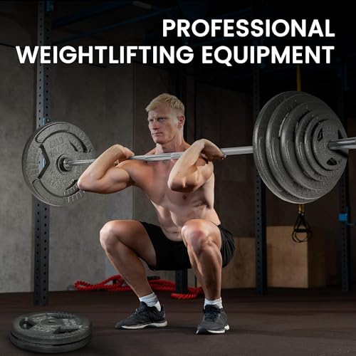 Fitvids 2 Inch Olympic Barbell Bar, 5/6/7 Feet Bar with Collar for Home Gym Strength Training, weight lifting, Bench Press, 700 LB Capacity - style: 6-Foot