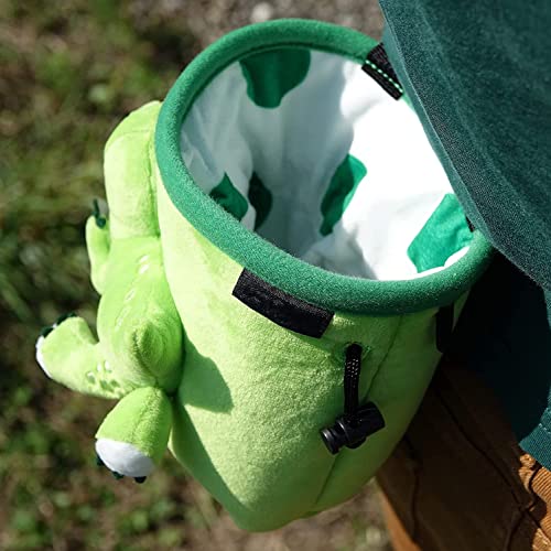 YY Vertical Trex Rock Climbing Chalk Bag, Perfect for Both Adults and Kids, Chalk Bag for Bouldering, Cute chalkbag for Mountain Lovers, Chalk Pouch
