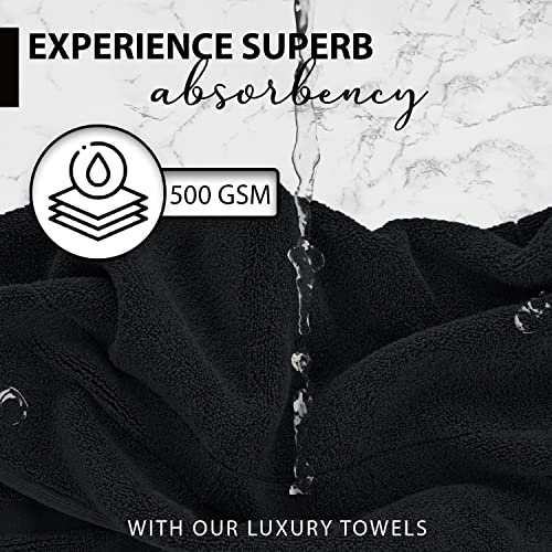 KAHAF COLLECTION 100% Cotton Bath Towels, 24x48 Pack of 6 Towels, Quick Dry, Highly Absorbent, Soft Feel Towel, Gym, Spa, Bathroom, Shower, Pool, Luxury Soft Towels (Grey, 24x48-6 Pack) - color: Grey, size: 24x48 - 6 Pack