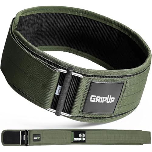 Self-Locking Weight lifting Belt AUTO LOCK 4 Inch Gym Belt Adjustable Buckle For Fitness Powerlifting Bodybuilding Weightlifting Deadlift Olympic Cross Training Back Support Men & Women - color: Green, size: XX-Large