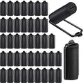 WILLBOND 40 Pieces Sponge Hair Rollers Silk Foam Satin Rollers Black 1 x 2.6 Inch for Women Hair Soft Curler Flexible Styling Wave Curlers for Hairdressing Styling