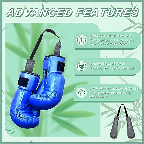 Timgle 2 Pcs Boxing Glove Deodorize Boxing Gear Odor Eliminator Bamboo Charcoal Deodorizer Boxing Glove Hockey Bowling Odor Eliminator Moisture Absorbing Sports Equipment for Bags Sports Gear - color: Gray