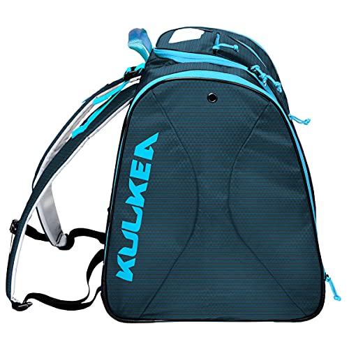 KULKEA Speed Pack Ski Boot Backpack - Ski Boot Bag With Open Pack Design - Durable, Spacious, Water Resistant Gear & Boot Storage - color: Blue Run
