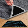 12 Pcs Rug Grip Pads for Hardwood Floors and Tiles, Non Slip Rug Grippers, Heavy Duty Corner Grippers for Rugs, Washable & Reusable Carpet Tape Alternative, Keep Rugs in Place & Corners Flat